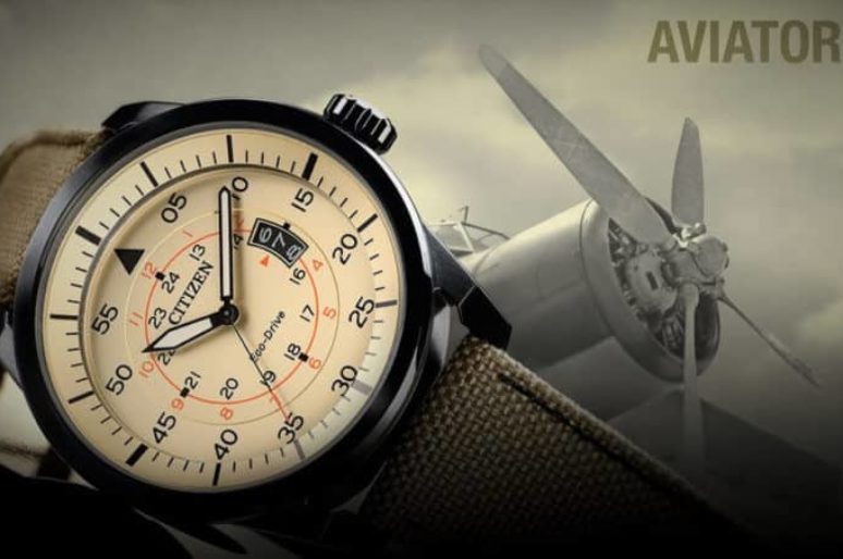 citizen eco drive aviator