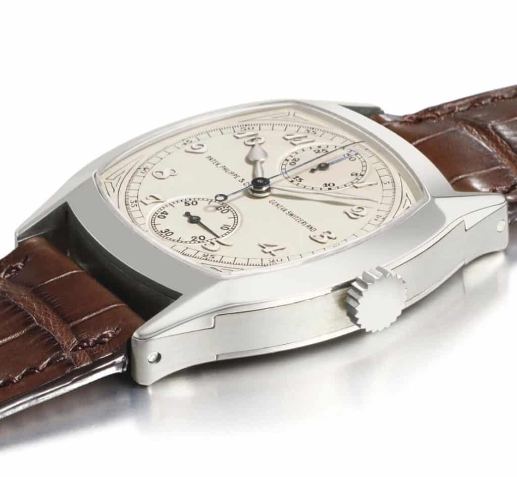 orologio oro bianco Patek Philippe Single Button Chronograph
