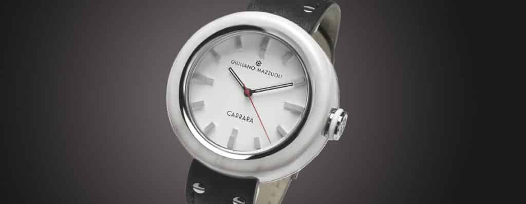 orologio Giuliano Mazzuoli con cassa realzzata con il marmo