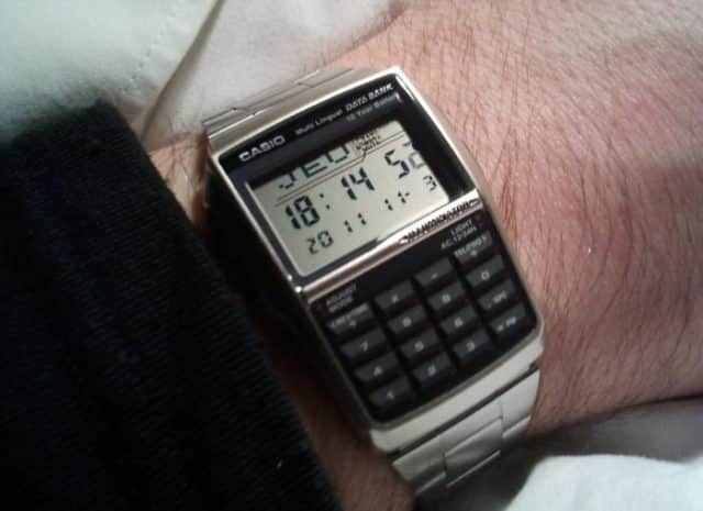 Casio Databank - Orologio da polso da unisex al quarzo Casual bracciale e cassa in Resina di colore Nero display analogico nero - DBC-32-1ADF : Casio