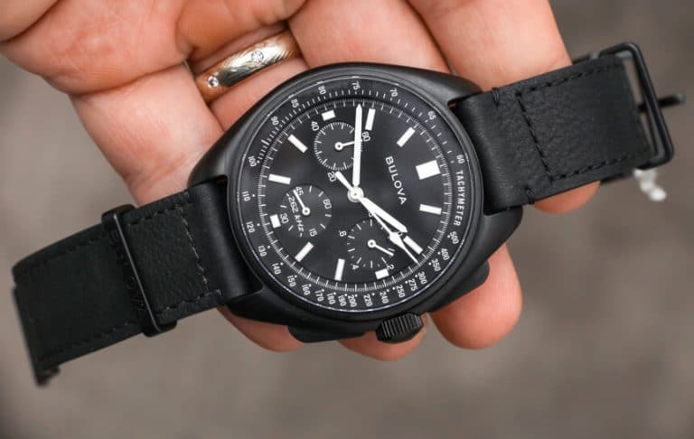 Bulova Lunar Pilot 96B258 – Orologio Uomo Cronografo, Ispirato Alla Missione Apollo 15, Cassa 45mm, Acciaio, Quarzo