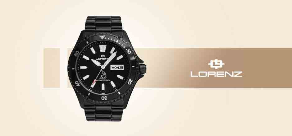 LORENZ FULL TITANIUM BLU 030212BBOrologio Uomo Automatico Sub 200 Metri Vetro Zaffiro Ghiera Ceramica