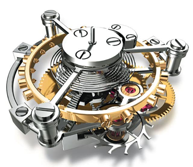 Aesop Tourbillon Meccanico Uomo Orologi Scheletro Tourbillon Movimento Carica manuale Orologi da polso Arenaria blu Cielo stellato Quadrante Zaffiro Business Orologio di lusso 7049(Oro