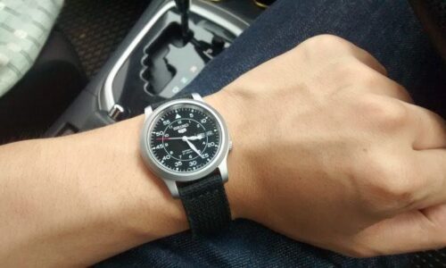 Seiko 5 Black Dial Black snk809