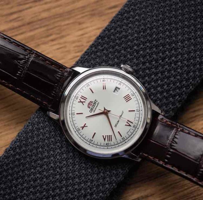 ORIENT Bambino 38mm Dorato RA-AC0M01S Orologio Automatico Pelle