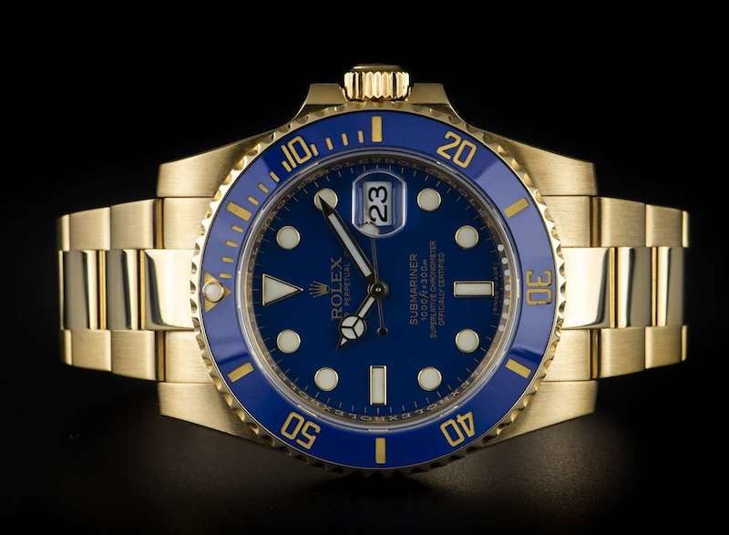 Rolex Blu 116618LB Oro giallo