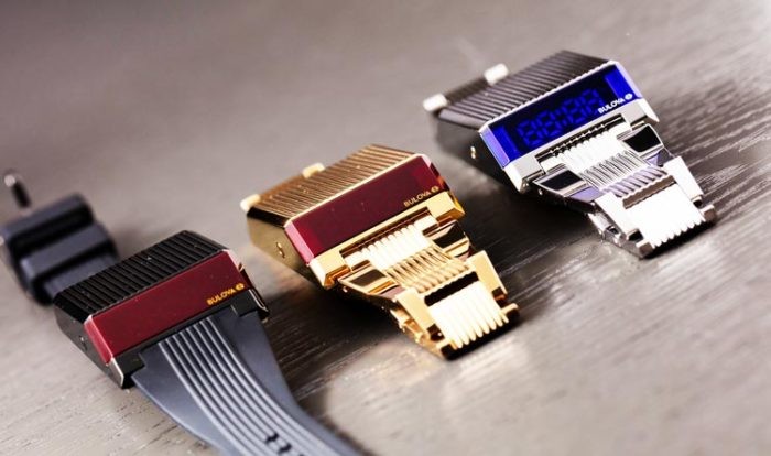OROLOGIO VINTAGE BULOVA 1976 LED Computron Uomo 37mm Tono Oro NUOVO