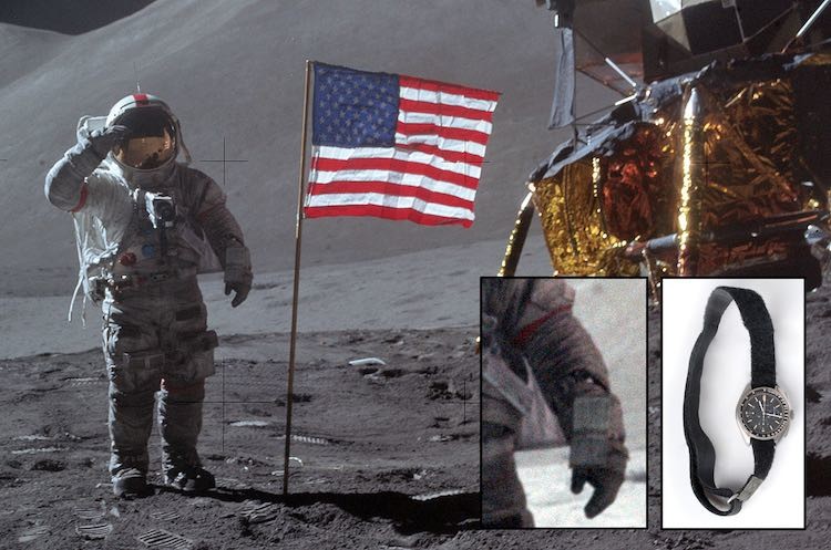 NASA Dave Scott con indosso il bulova Lunar Pilot