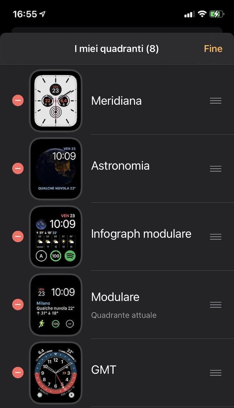 quadranti personalizzabili Apple Watch