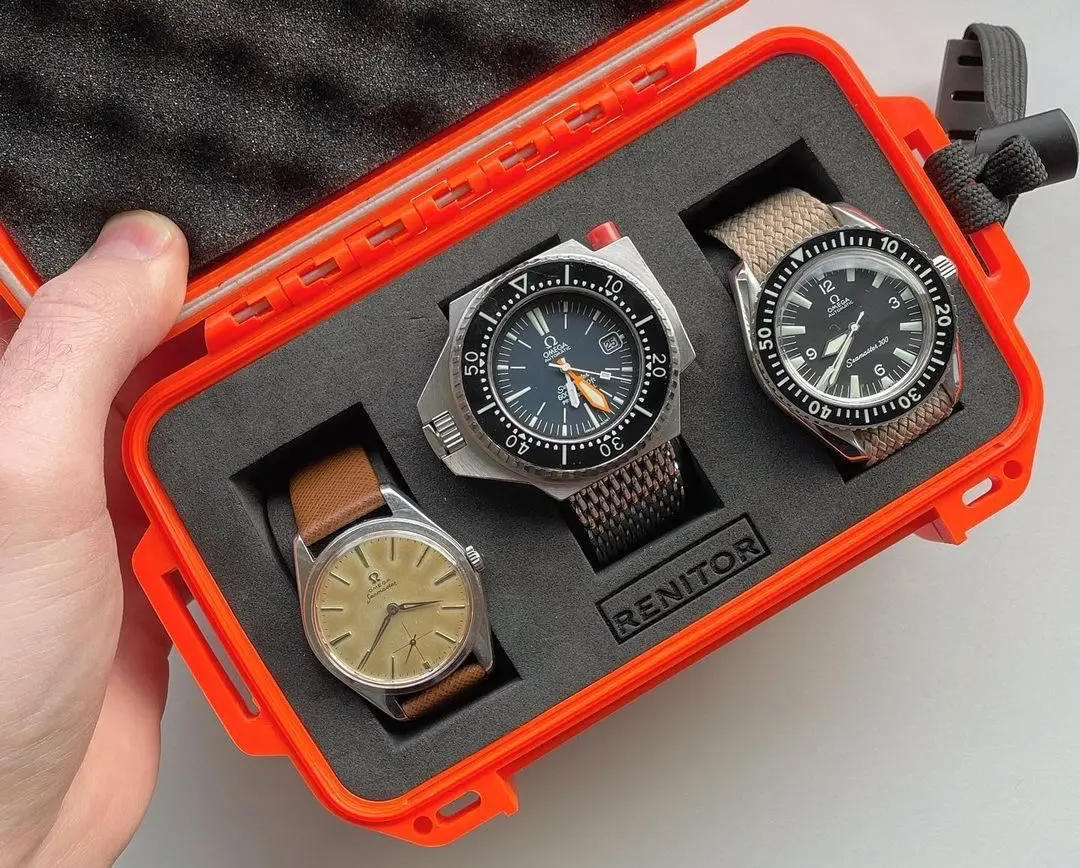 Borsa Da Viaggio Porta Orologi In Tela Blu – Custodia Rollo Per 5 Orologi, Organizer Da Polso Salvaspazio