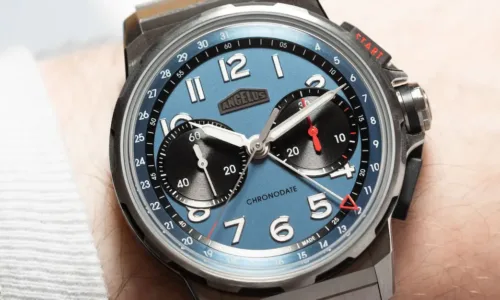 Angelus Chronodate Titanium Storm Blue