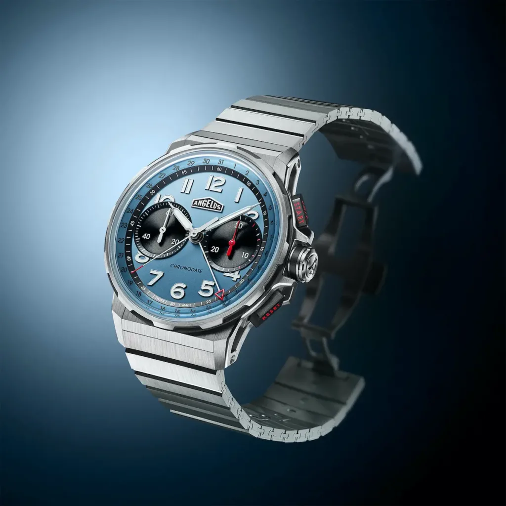 Angelus Chronodate Titanium Storm Blue