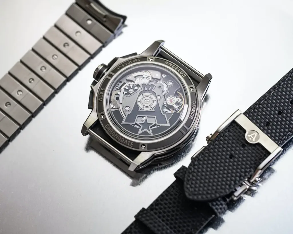 Angelus Chronodate Titanium Storm Blue