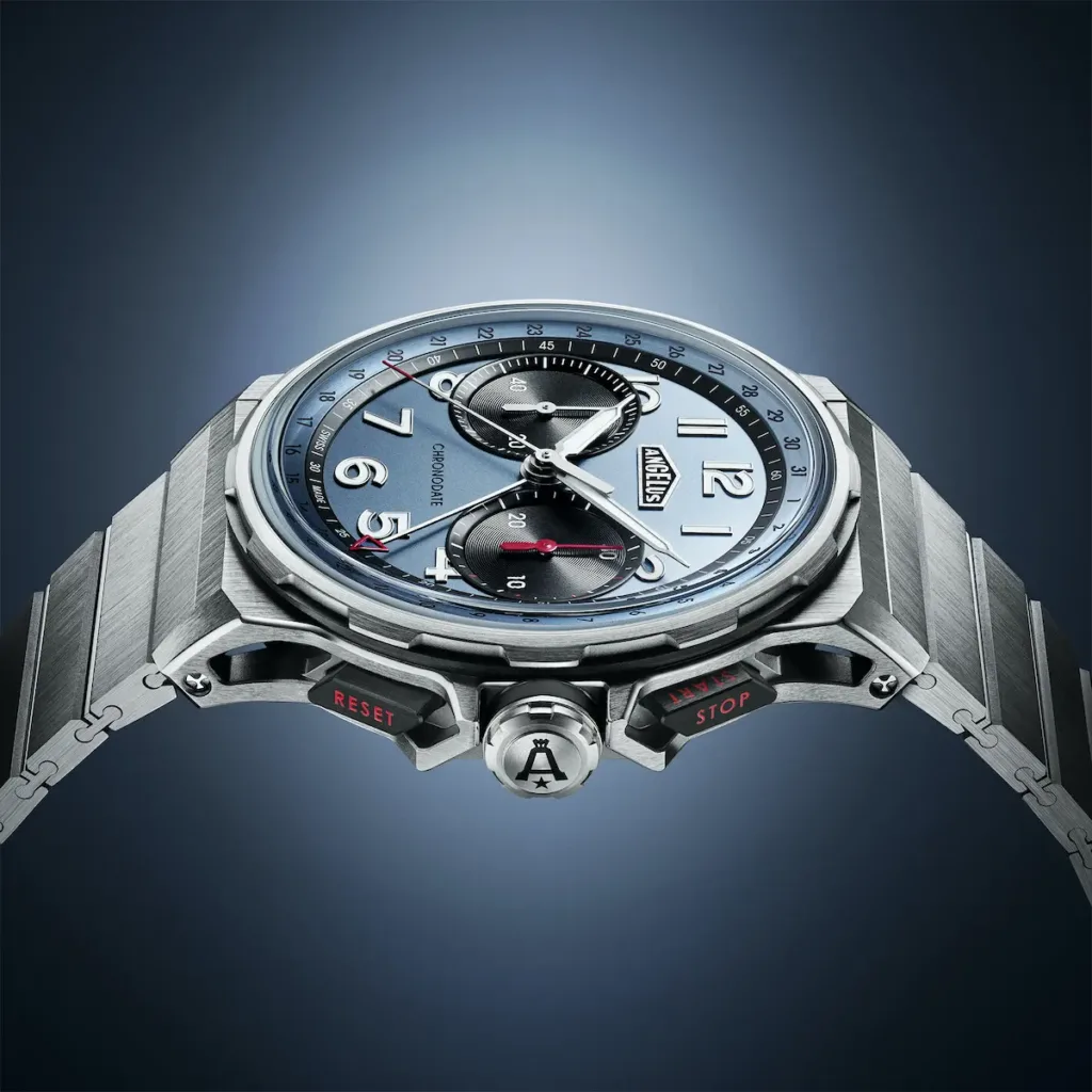Angelus Chronodate Titanium Storm Blue