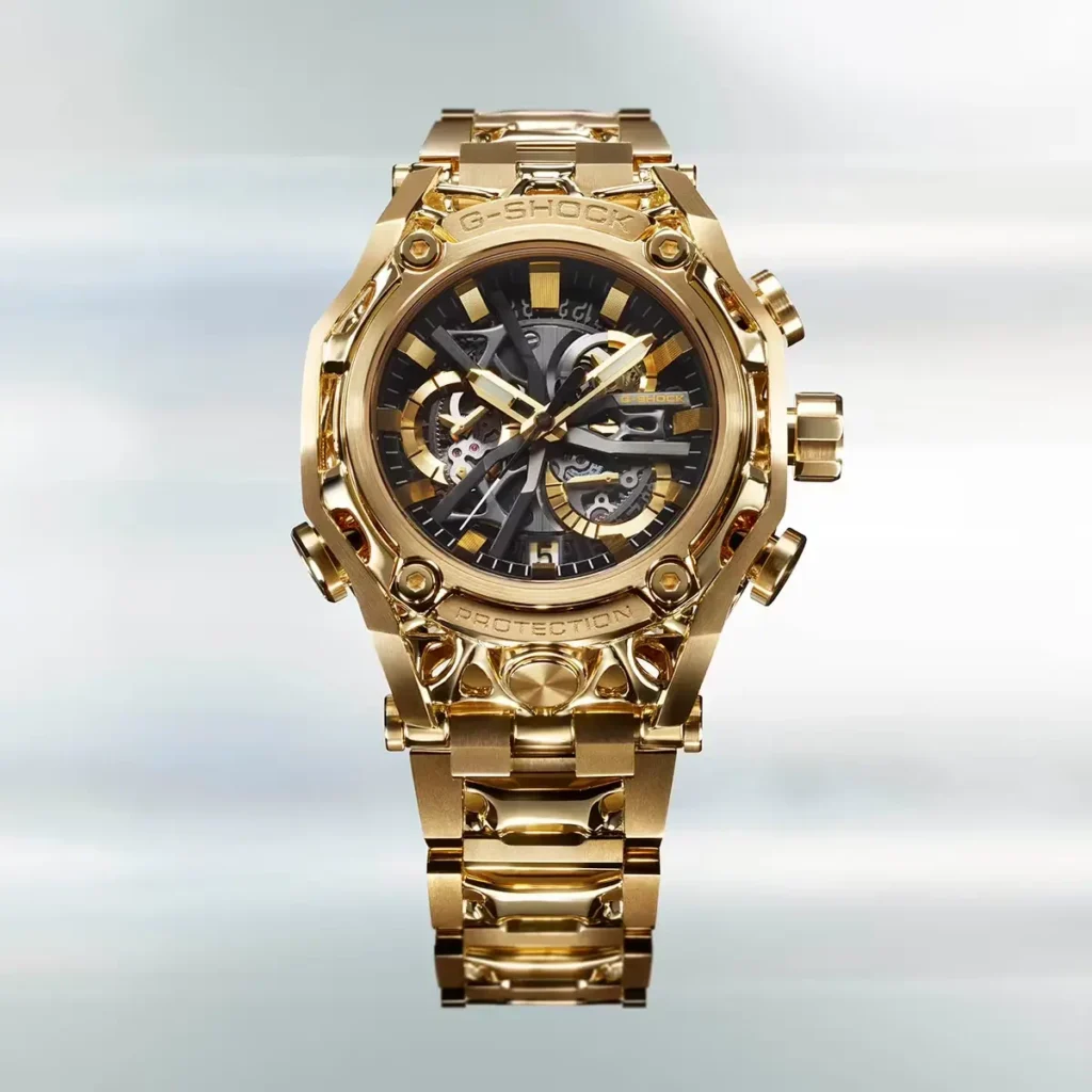 Un orologio Casio G-Shock d'oro progettato utilizzando l'intelligenza artificiale.
