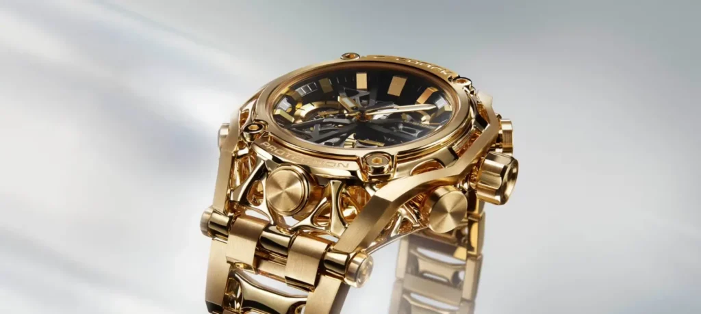 Un orologio Casio G-Shock d'oro progettato utilizzando l'intelligenza artificiale.