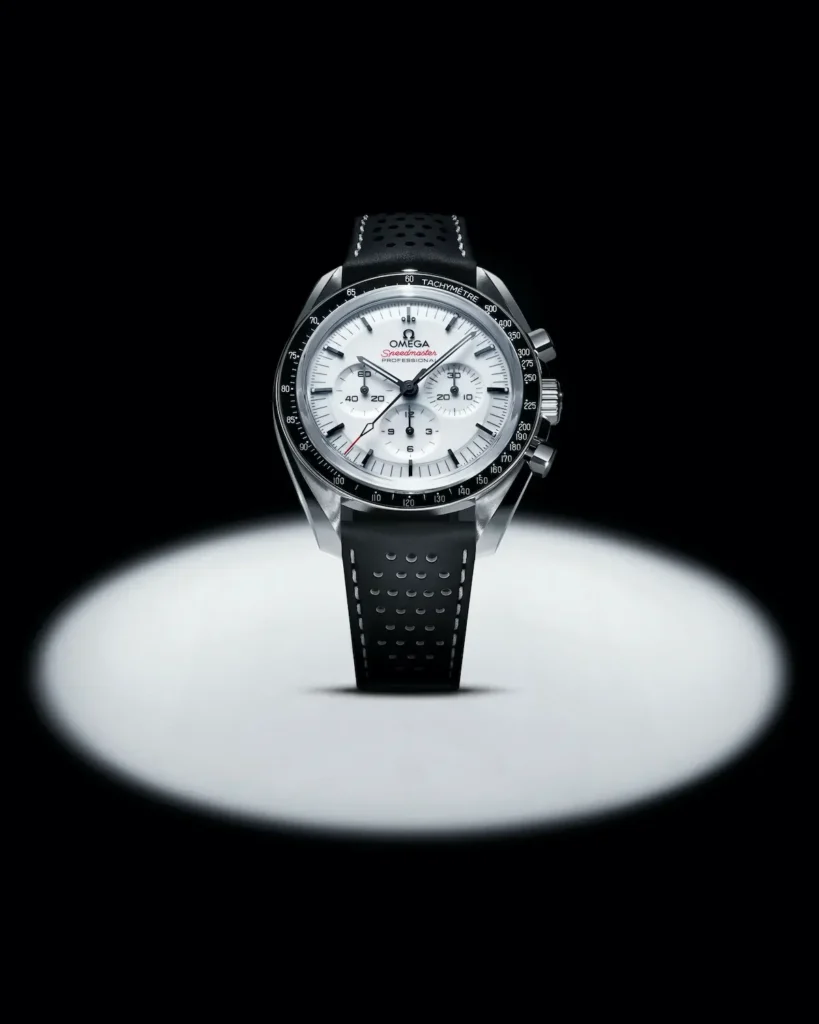 Omega Speedmaster Moonwatch con quadrate bianco