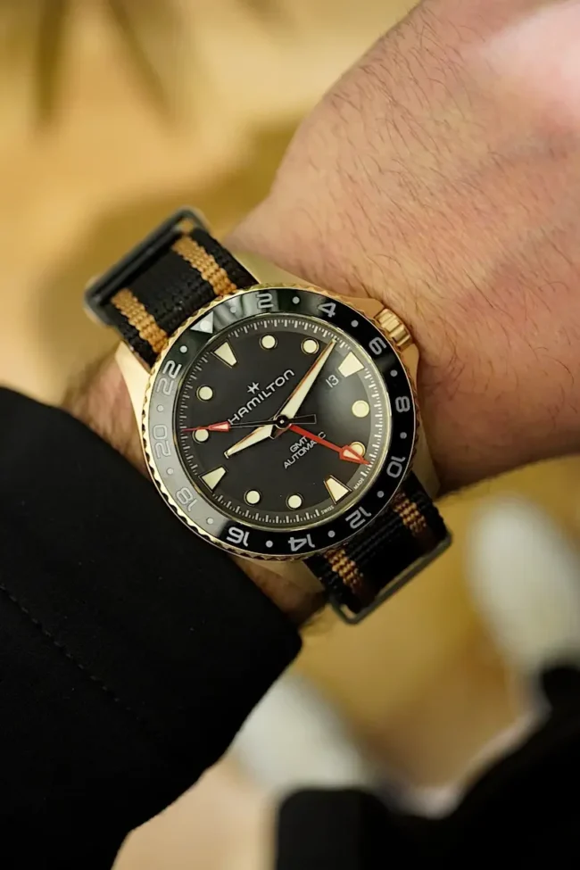 Hamilton Khaki Navy Scuba GMT in bronzo