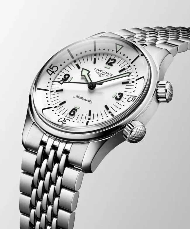Longines Legend Diver 39mm con quadrante bianco