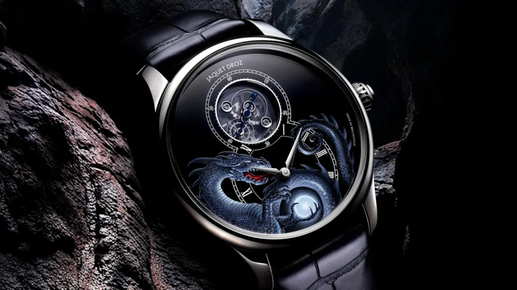 Jaquet Droz Tourbillon White Gold Dragon di John Howe