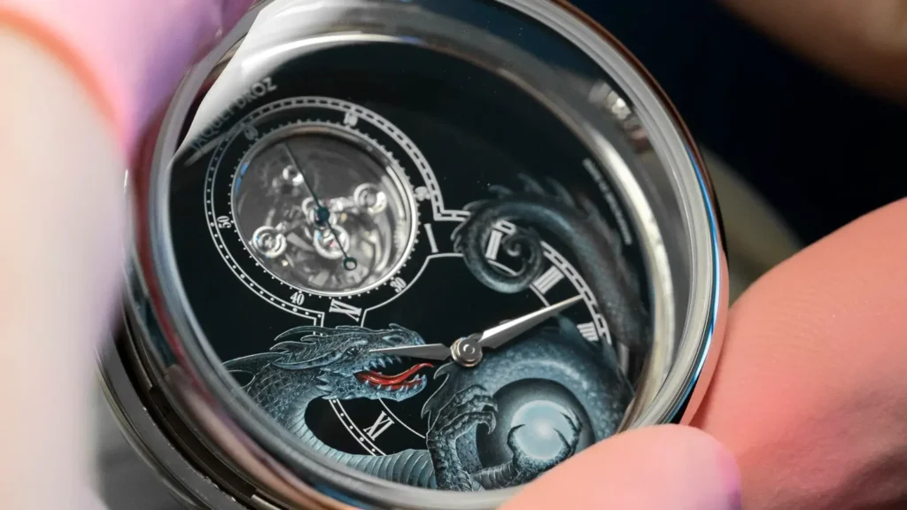 Jaquet Droz Tourbillon White Gold Dragon di John Howe