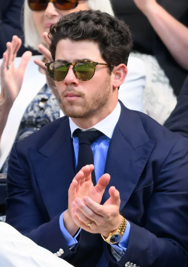 Nick Jonas – Vintage Rolex Day‑Date in oro giallo
