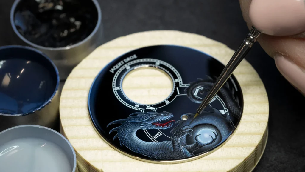 Jaquet Droz Tourbillon White Gold Dragon di John Howe