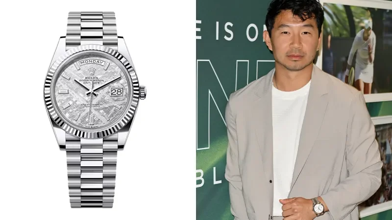 Simu Liu – Rolex Day‑Date 40 in oro giallo