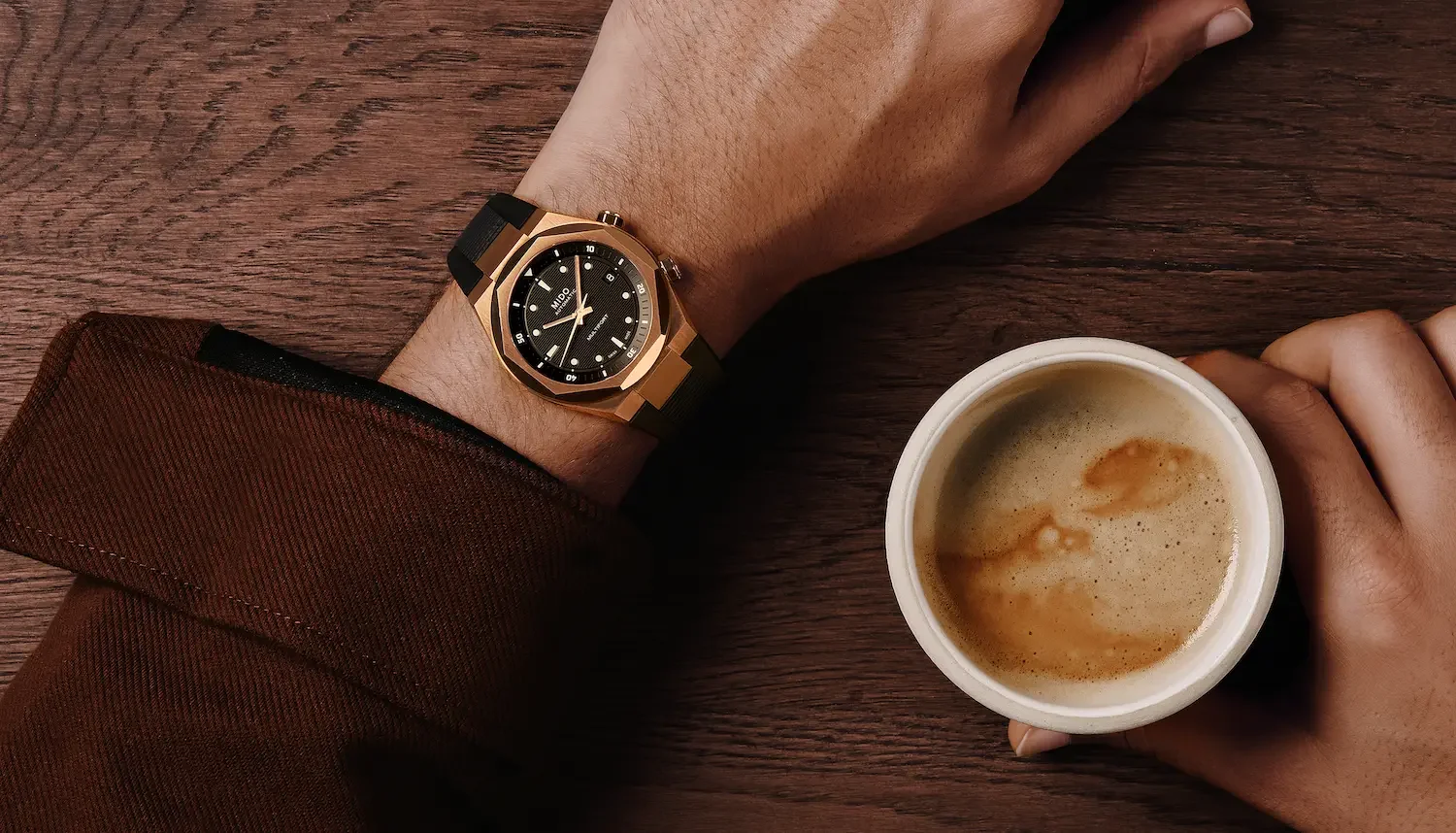 Mido Multifort 8 Two Crowns PVD oro rosa e nero